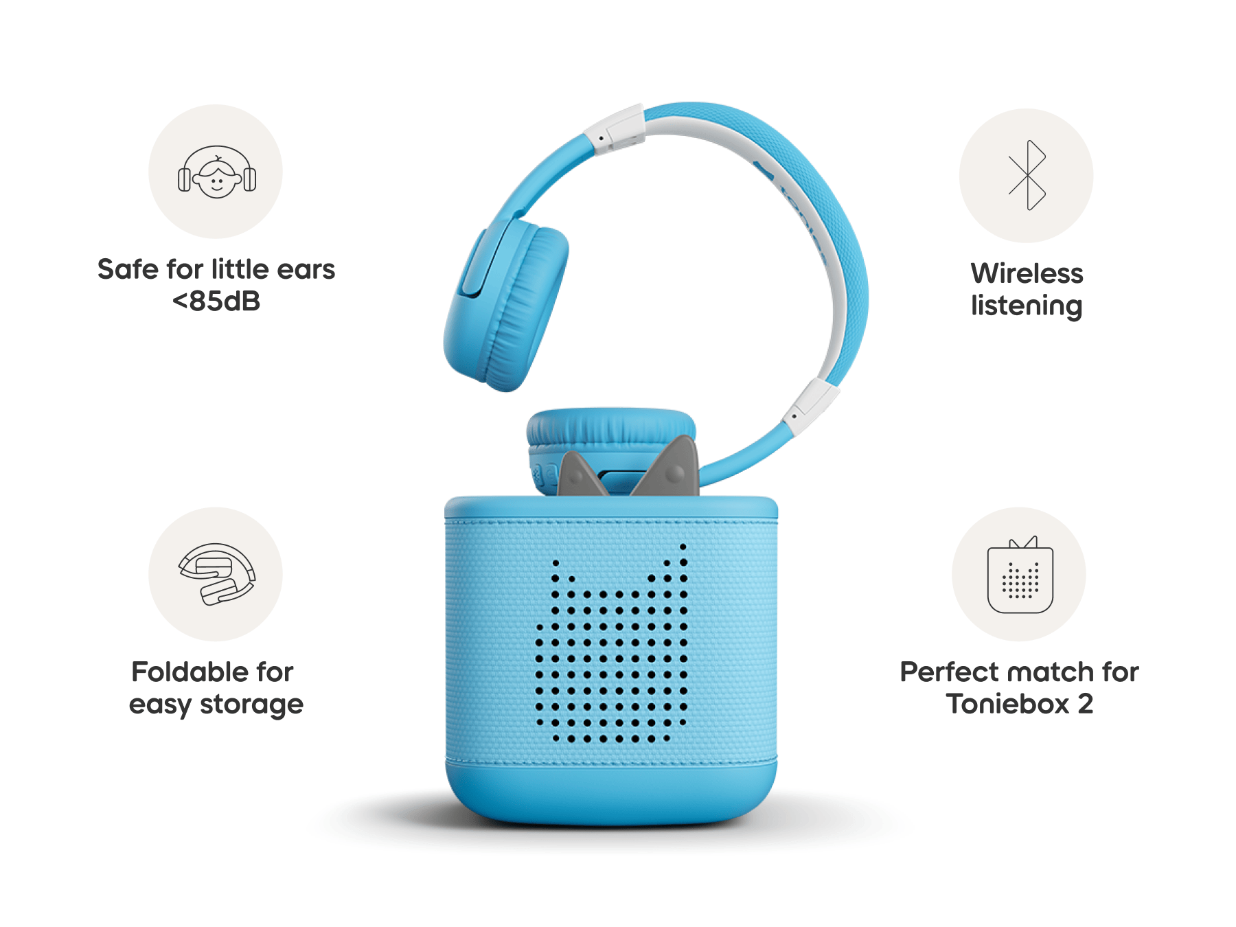Bluetooth Headphones: Sky Blue image 4