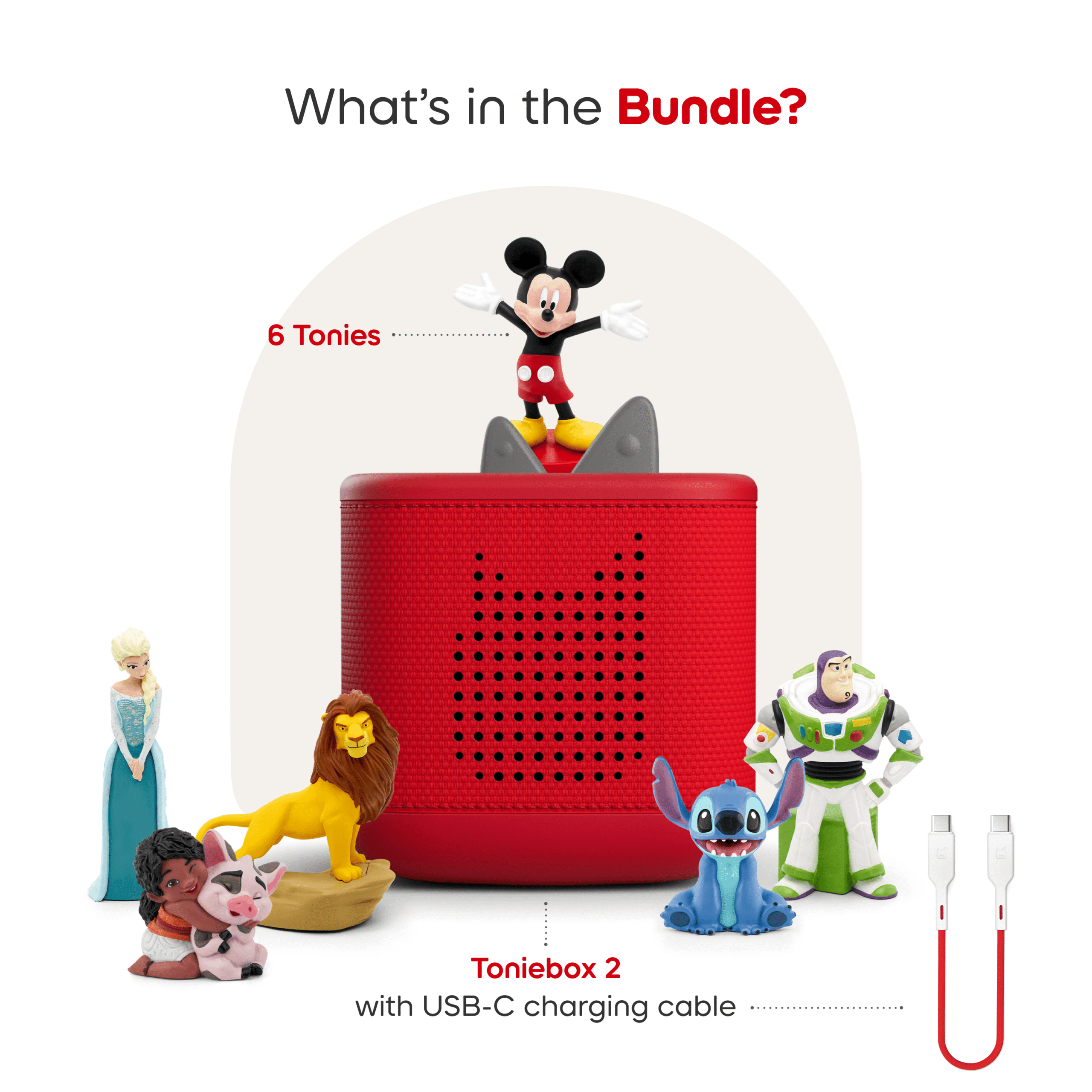 Toniebox 2 Disney Bundle - Sunset Red image 5